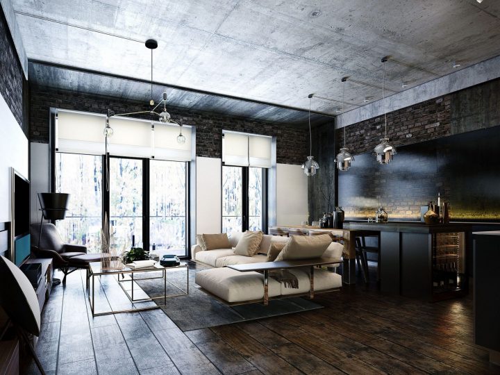 konsep rumah Modern Industrial