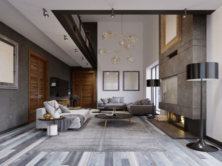 rumah minimalis abu
