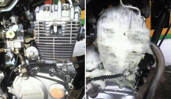 cara membersihkan mesin motor
